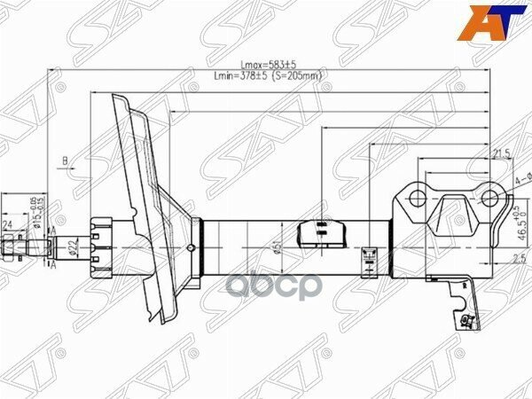 Стойка Задняя Toyota Harrier/Lexus Rx300/330/350/Kluger/Highlander 03- 4Wd Rh Sat арт. ST-48530-49325