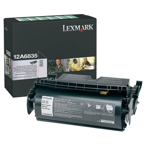 Картридж Lexmark 12A6835, 20000 стр, черный картридж lexmark 12a7400 3000 стр черный