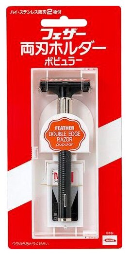 фото Т-образная бритва Feather hi-stainless popular