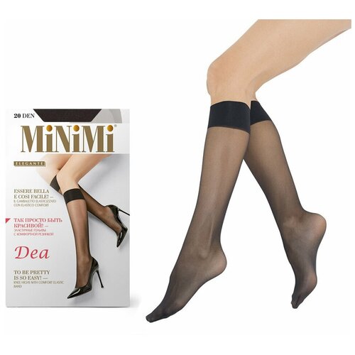 Гольфы MiNiMi, 20 den, 2 пары, размер 0, черный гольфы полиамид minimi elastic 20 minimi набор 3 шт размер б р caramel карамельный