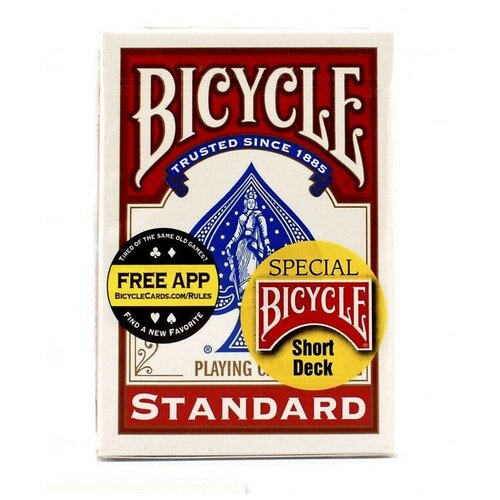 Карты Bicycle Standard Short Red карты для покера standard красные bicycle