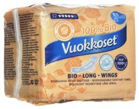 Vuokkoset прокладки Long Wings 100% Bio 12 шт.