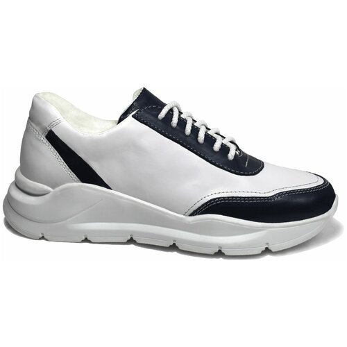 Кроссовки Альтаир, полнота 6, размер 45, синий, белый мужские кожаные кроссовки 2022 на шнуровке модные и удобные в британском стиле