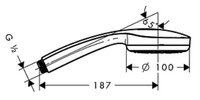 Лейка для душа Hansgrohe Croma 100 1jet 28580000 хром