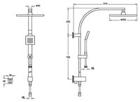 Душевая стойка VitrA System Rain LS30 A45611EXP