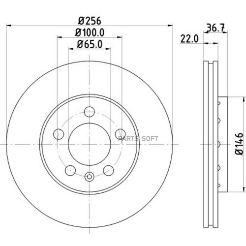 BEHR-HELLA 8DD355105-361 диск тормозной Volkswagen BORA (1J2)