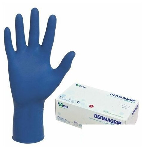 Перчатки одноразовые нитриловые смотровые Dermagrip Ultra, повыш. чувствительность, размер XL, 90 пар (D1104-27)
