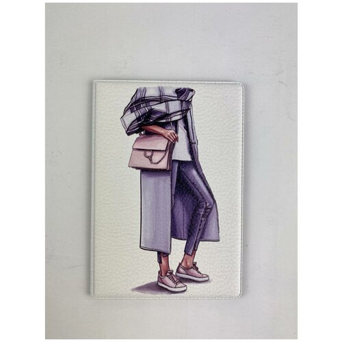 фото Женская обложка на паспорт "девушка" wonder me gift / чехол для документов из экокожи с дополнительным прозрачным карманом / на загранпаспорт