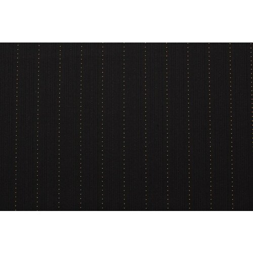 Ткань Шерсть костюмная би-стрейч Agnona чёрная в полоску, ш146см, 0,5 м