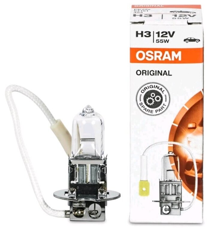 OSRAM Лампа H3 64151 UVS 55W 12V PK22s ORIGINAL LINE 64151