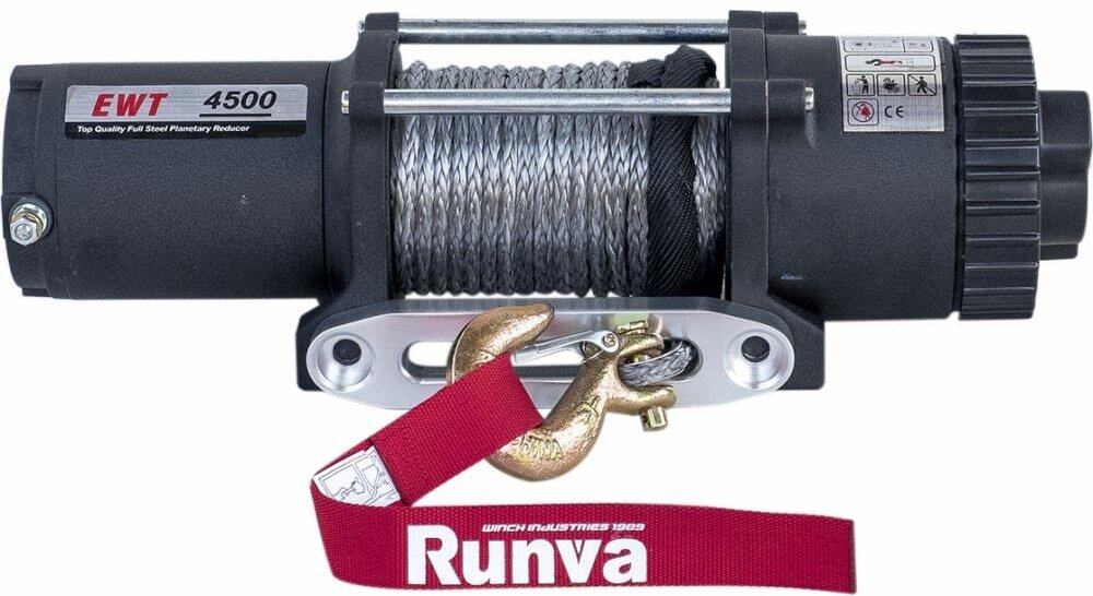 Лебедка Runva EWT 4500 ASR 2050 кг 12V синтетический трос