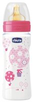 Chicco Бутылочка с соской из латекса Well-Being, 330 мл boy/girl с 4 мес., голубой