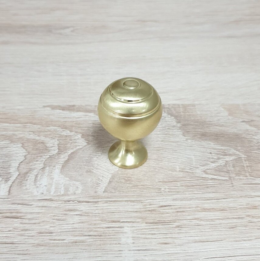 Ручка мебельная кнопка 446 SG Сатиновое золото - фотография № 12