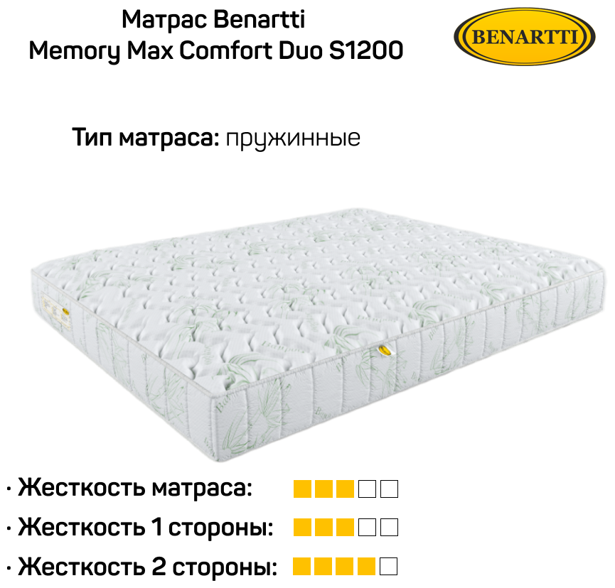 Матрас Benartti Max Comfort Duo S1200 80x195 - фотография № 4