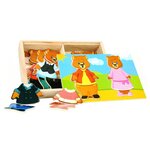 Рамка-вкладыш Мир деревянных игрушек Два медведя (Д182) - изображение