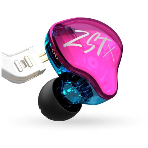 Knowledge Zenith KZ ZST X Hot without mic purple - внутриканальные гибридные наушники 144000₽