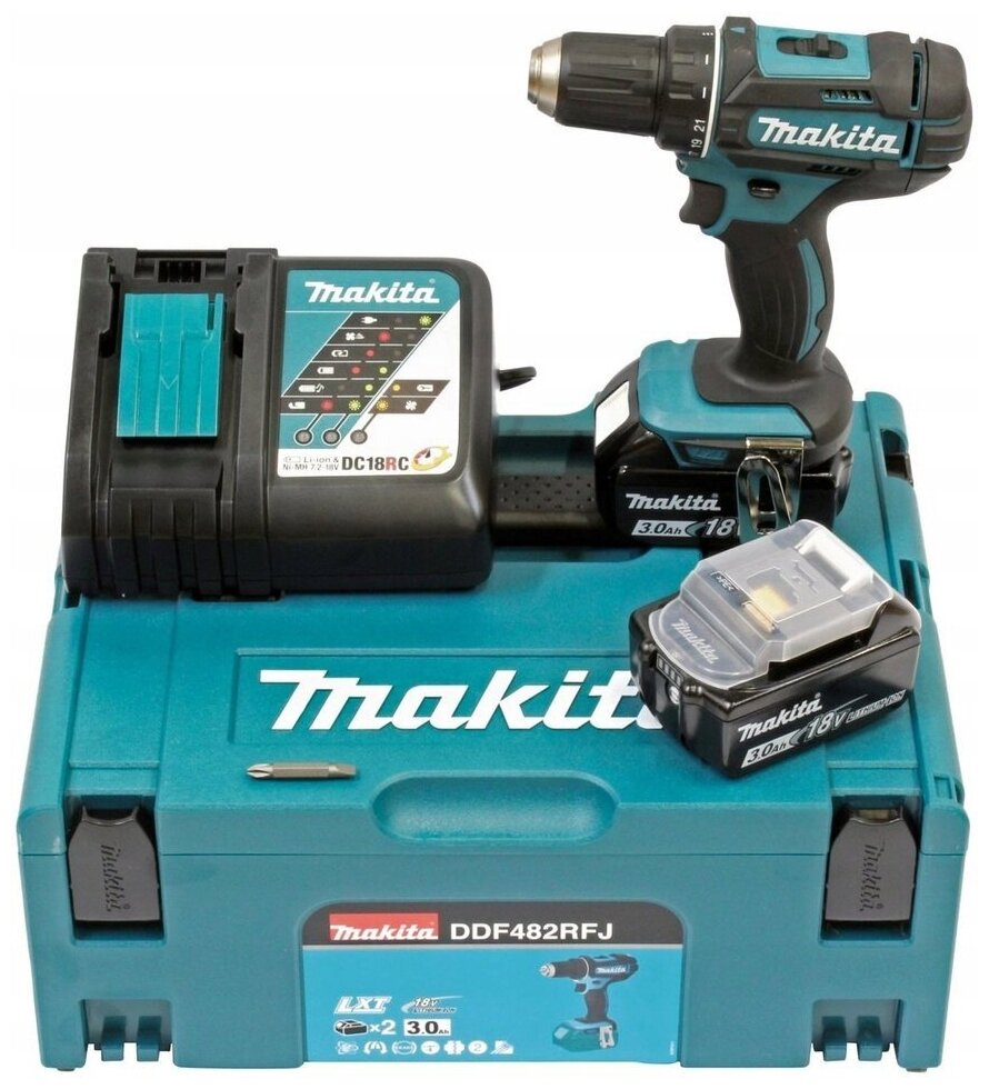 Аккумуляторная дрель-шуруповерт Makita DDF482RFJ