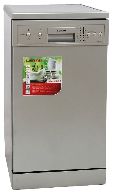 Посудомоечная машина LERAN FDW 44-1063, узкая, серебристая - фото №2