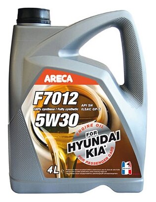 Моторное масло ARECA F7012 5W-30 Hyndai/Kia 4л