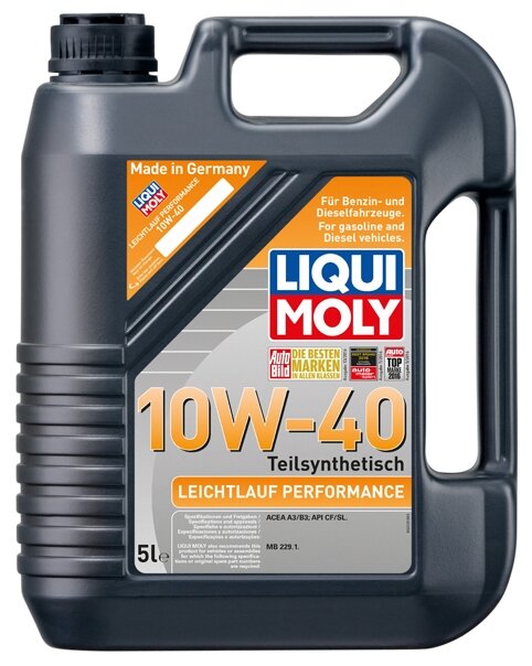 2536 LiquiMoly П/с. мот.масло Leichtlauf Performance 10W-40 SL A3/B3 (5л)