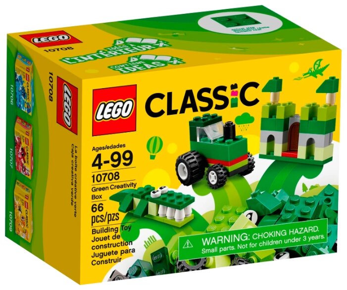 Конструктор LEGO Classic 10708 Зеленый набор для творчества, 66 дет.