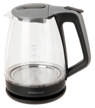 Чайник Ergolux ELX-KG01-C42, серебристый/черный