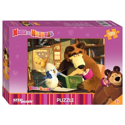 Пазл Step puzzle Анимаккорд Маша и Медведь (75112), 120 дет. пазл step puzzle анимаккорд маша и медведь 98209 24 дет 3 7х3 7х3 7 см