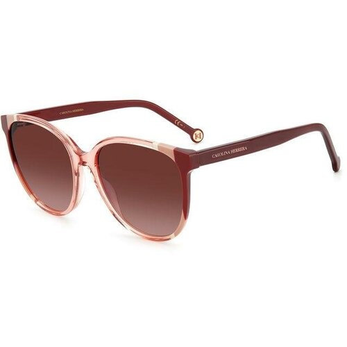 Солнцезащитные очки CAROLINA HERRERA, круглые, оправа: пластик, для женщин, розовый