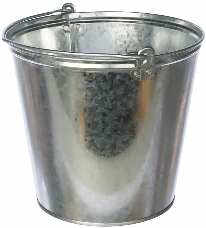 фото Ведро металлическое, оцинкованное 12л