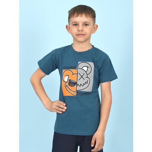 фото Футболка lidэко, хлопок, размер 64/122, горчичный