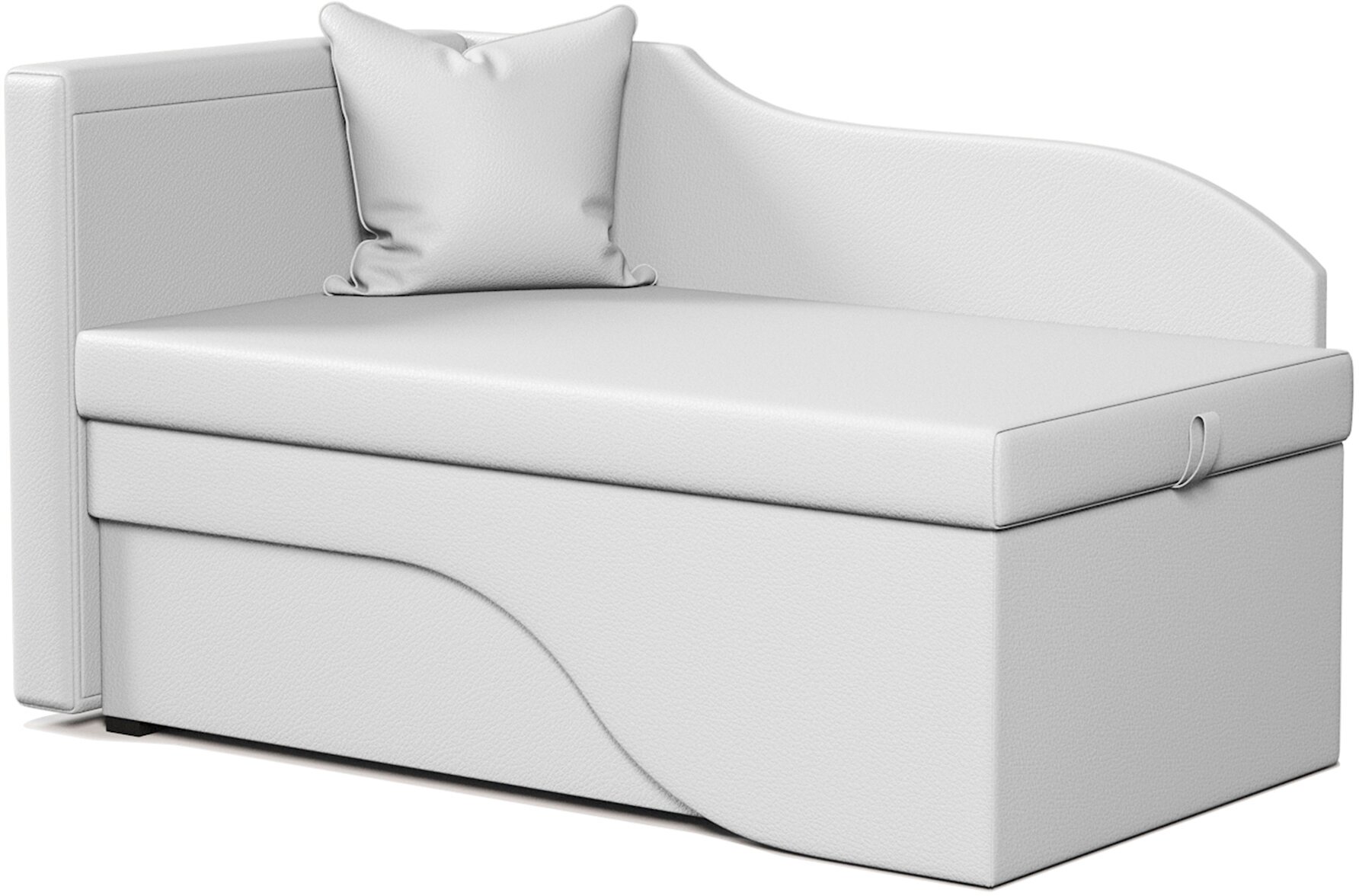 фото Кушетка Грация левый экокожа белый