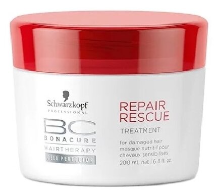 Schwarzkopf Professional Repair Rescue Маска для волос Спасительное восстановление, 200 г, 200 мл, банка