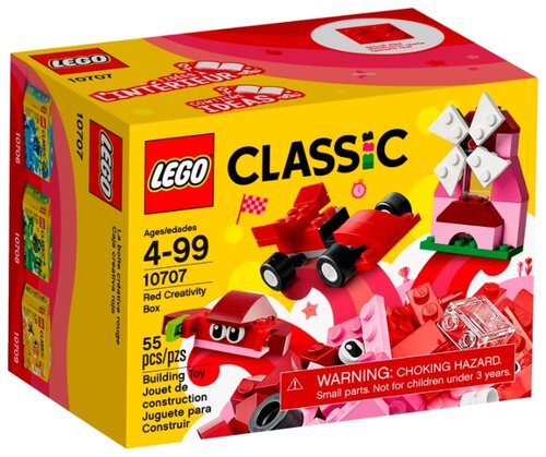 Конструктор LEGO Classic 10707 Красный набор для творчества, 55 дет.