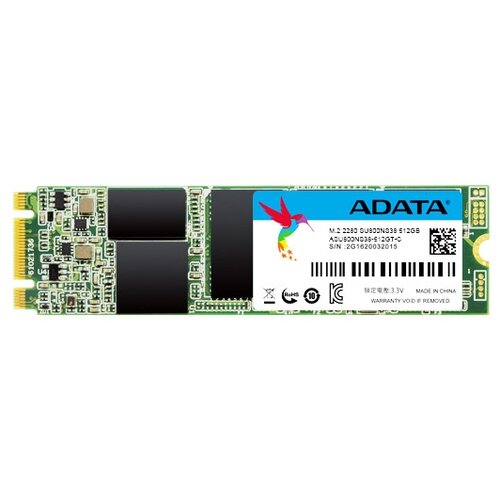 Накопитель SSD A-Data SATA III 512Gb ASU800NS38-512GT-C Ultimate SU800 M.2 2280