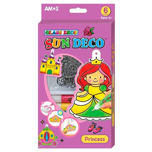 фото Набор для творчества amos принцесса 22907 6 цв. (10.5 мл.)