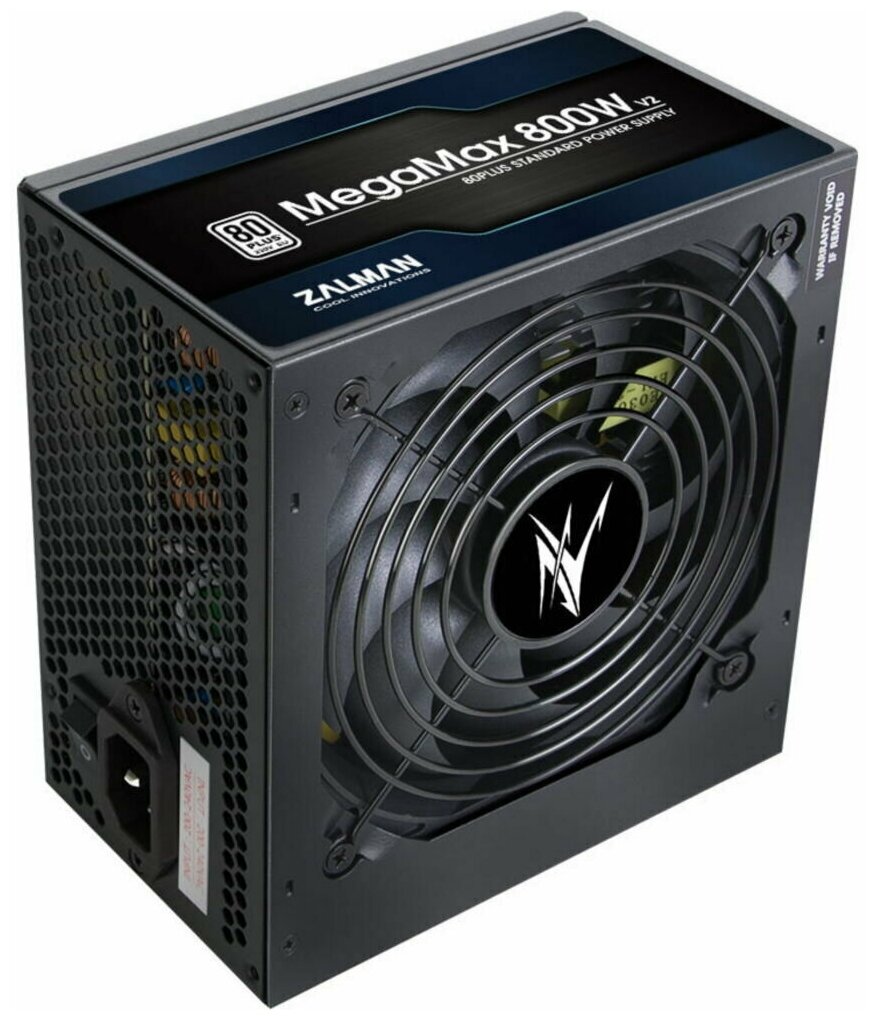 Блок питания Zalman Zm800-txii, 800W, Atx12v v2.31, Apfc, 12cm Fan, 80+ 230V EU, Retail Zm800-txii