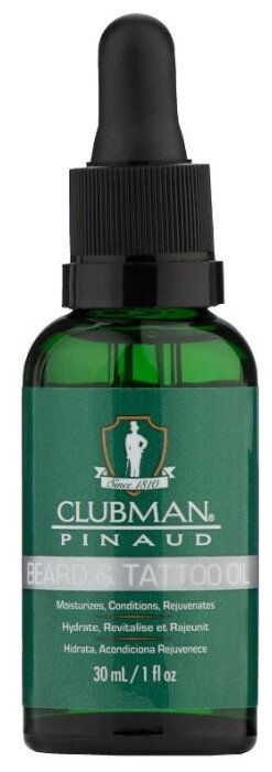 Clubman Масло для бороды и татуировок Beard and Tattoo Oil