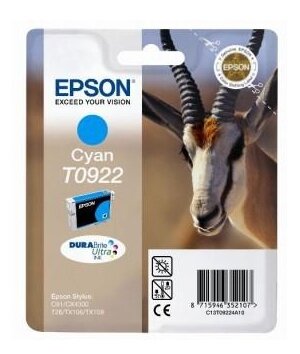 Epson Картридж Epson T0922 Cyan голубой C13T10824A10