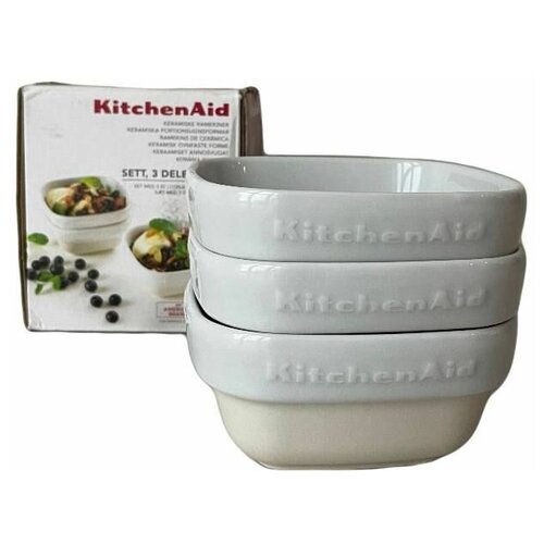 Форма для выпечки рамекины KitchenAid 3 шт. по 0,25 л. (керамика)