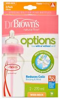 Dr. Brown's Бутылочки полипропиленовые с широким горлом Options 270 мл, 2 шт. с рождения, good morni