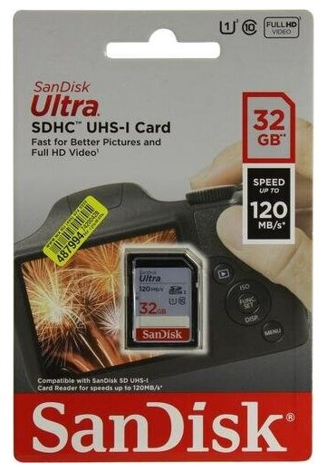 SD карта Sandisk Ultra SDSDUN4-032G-GN6IN