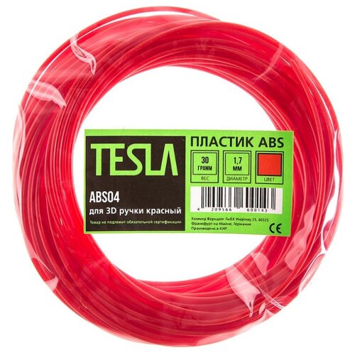 фото Abs пруток tesla 1.70 мм красный