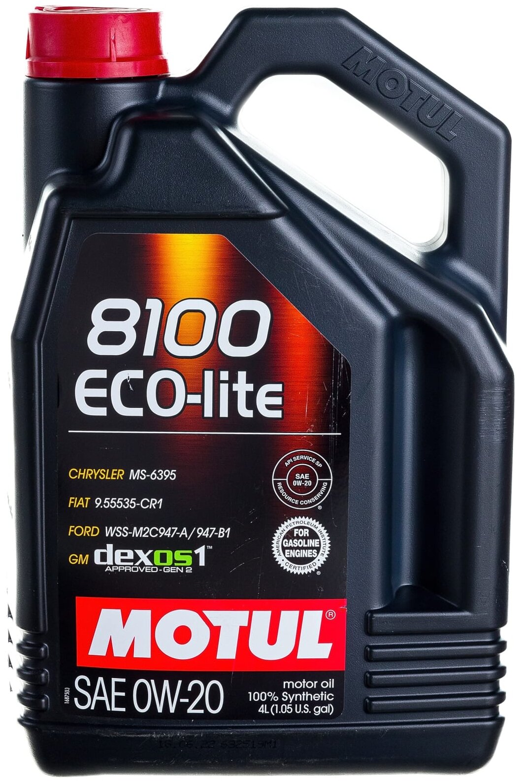 Синтетическое моторное масло Motul 8100 Eco-lite 0W20, 4 л, 1 шт.