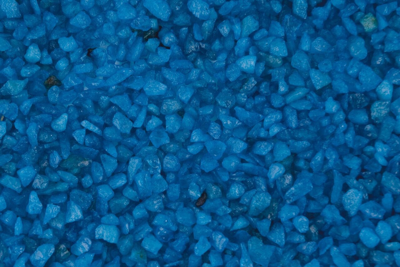 Грунт природный крашеный "Синий", 1 кг (2 шт.) - фотография № 1