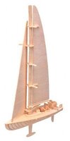 Сборная модель Мир деревянных игрушек Парусная шлюпка (П090)