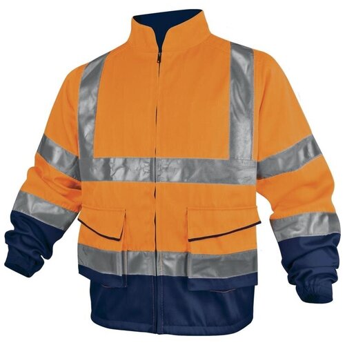 Куртка рабочая сигнальная Delta Plus PHVE2, цвет флуоресцентный оранжевый/синий, размер M