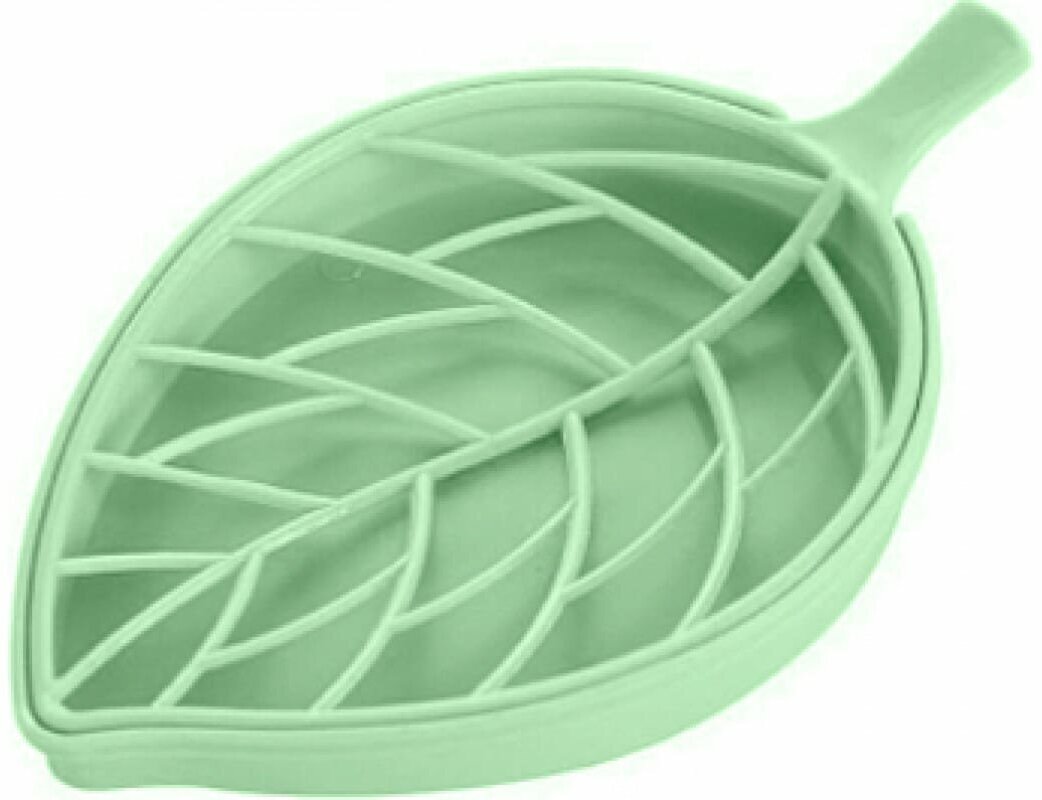 фото Мыльница с поддоном "лист" SM-QC001/GN цвет зеленый