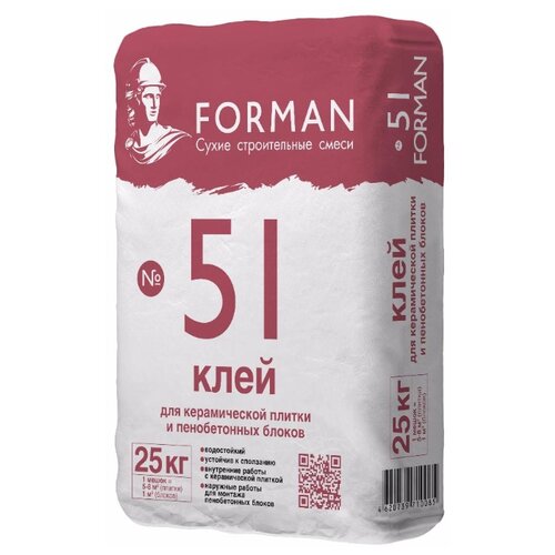 фото Клей для плитки forman №51 25 кг