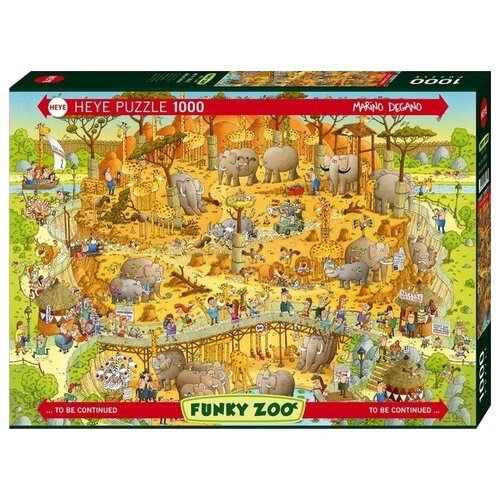 Пазл Heye Funky Zoo Африканский зоопарк, Degano (29639), 1000 дет. пазл heye puzzle poster собачья жизнь degano 29491 1000 дет