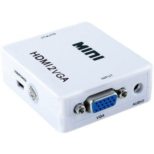 Переходник HDMI VGA Green Connection GL-v112 белый мультимедиа конвертер vention hdmi